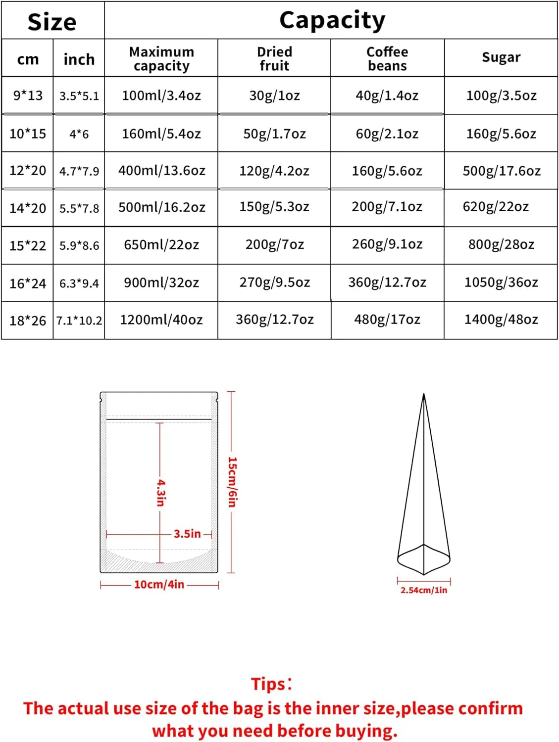 100 Pack Smell Proof Bags, Resealable Bags with Matte Window, Foil Pouch Stand up Sealable Bags for Packaging（Black，4" X 6"）