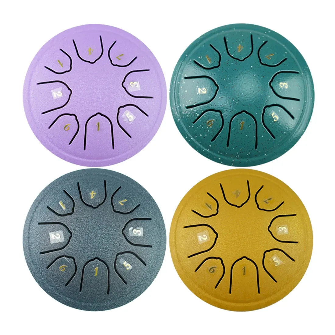 4.5 Inch, 8 Tone Mini Steel Tongue Drum   FREE Mallet