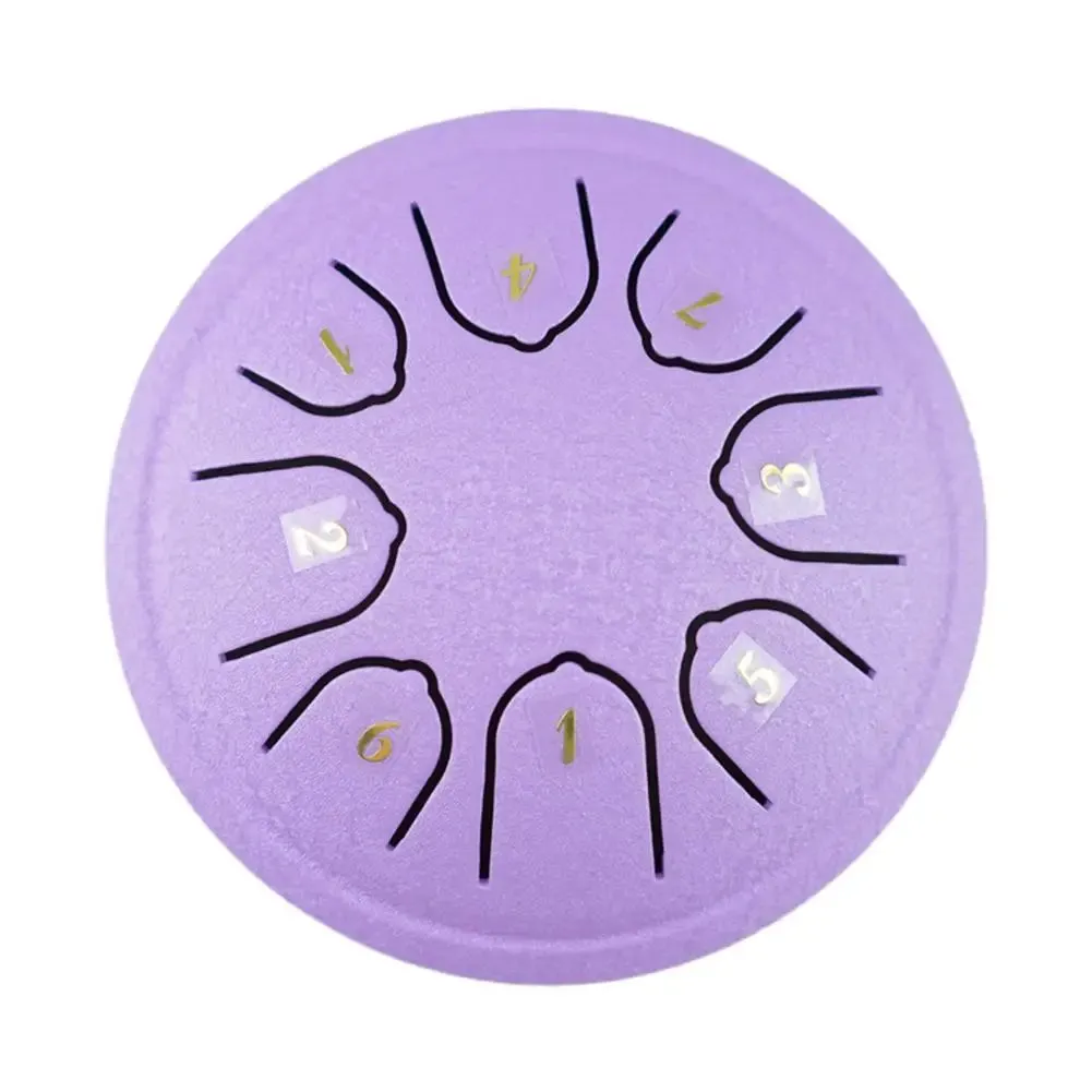 4.5 Inch, 8 Tone Mini Steel Tongue Drum   FREE Mallet