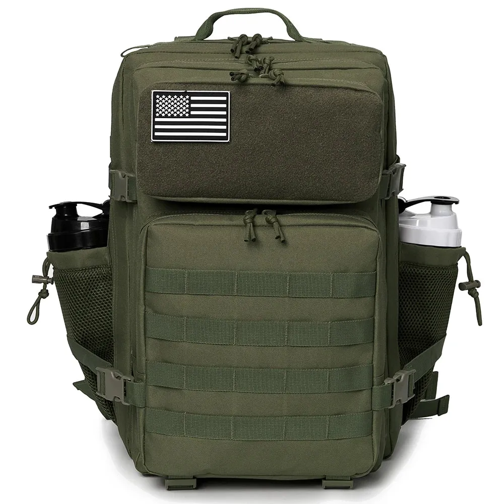 45L Molle Tactical Backpack Bag Hunting MOLLE Backpack GYM For Men EDC Outdoor Hiking Survival Rucksack Witch Bottle Holder