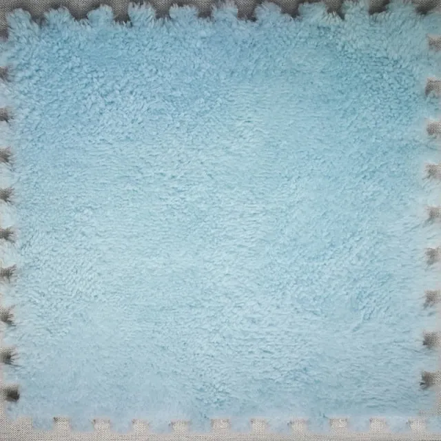 5-10 Piece Plush Fabric Interlocking Carpet Tiles