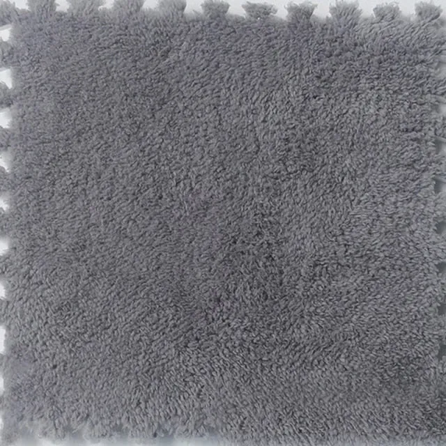 5-10 Piece Plush Fabric Interlocking Carpet Tiles
