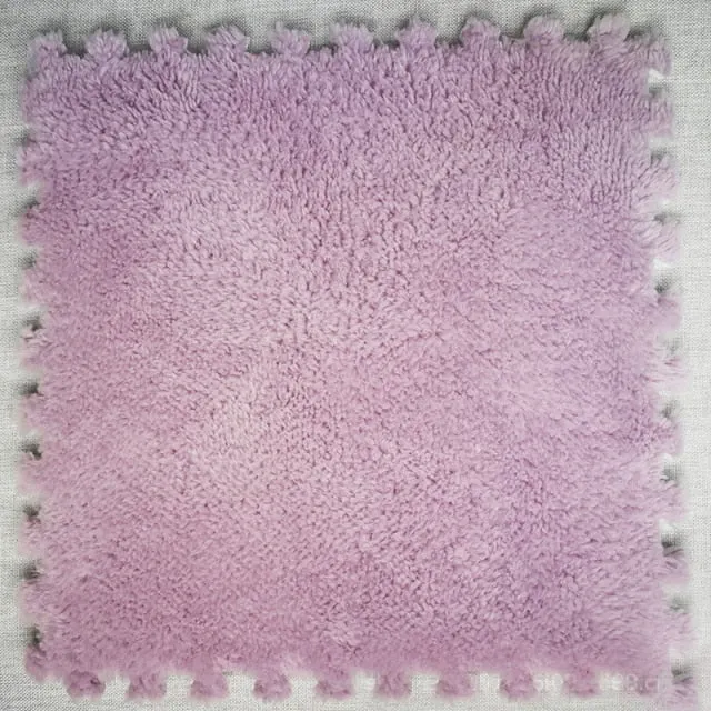5-10 Piece Plush Fabric Interlocking Carpet Tiles