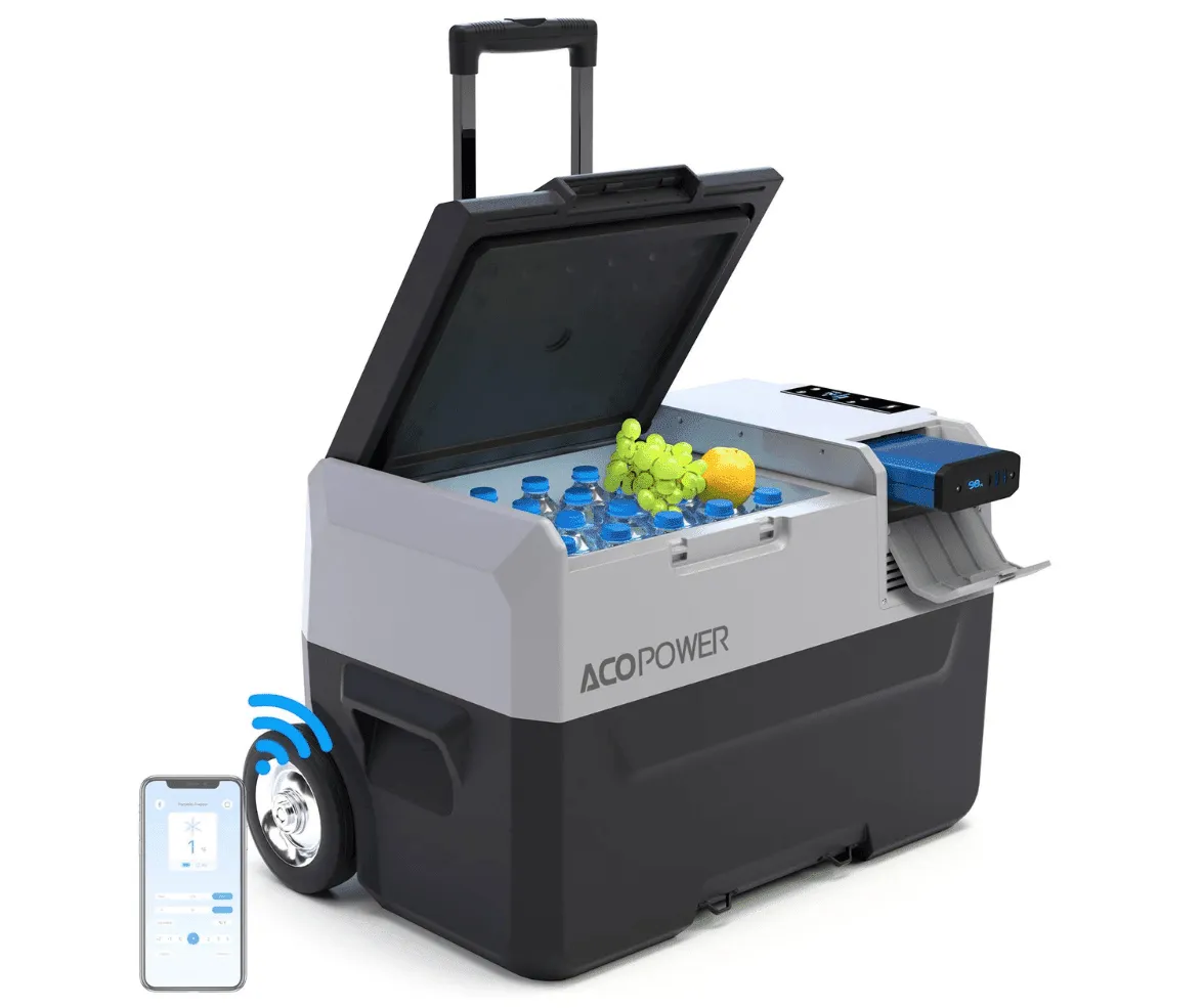 Acopower LiONCooler Pro Portable Solar Fridge Freezer, 32 Quarts - With Battery