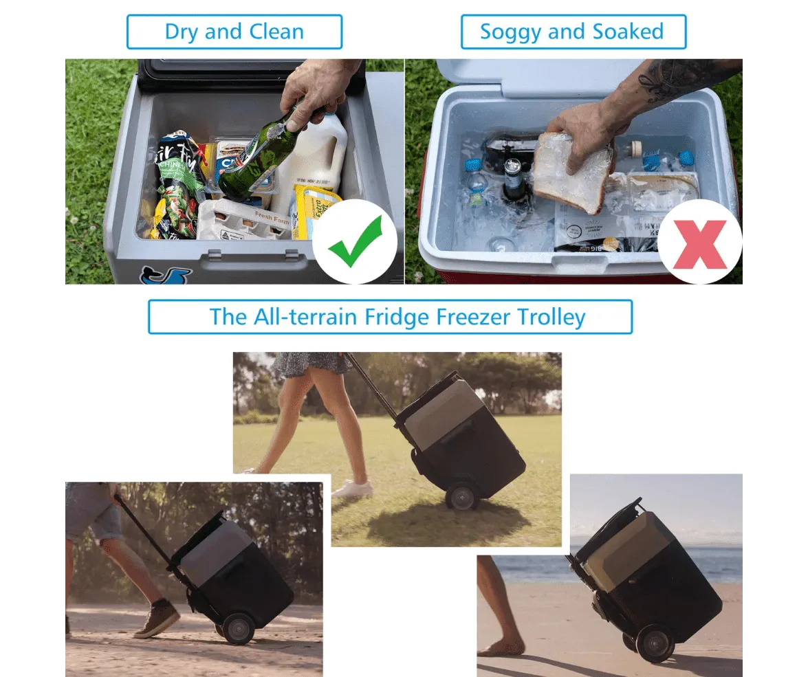 Acopower LiONCooler Pro Portable Solar Fridge Freezer, 32 Quarts - With Battery