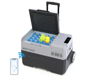 Acopower LionCooler Pro Portable Solar Fridge Freezer, 52 Quarts - With Battery