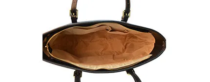 All The Pretty Girls CVS-LG Leather Tote-Denim Print