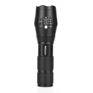 AloneFire E17 LED Flashlight -  Zoomable LED - Rechargeable Battery