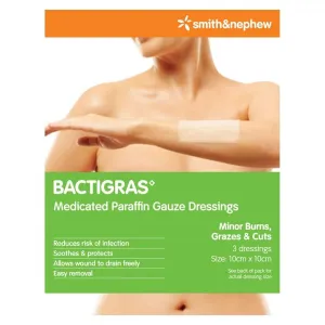 Bactigras 10cm x 10cm 3 Pack