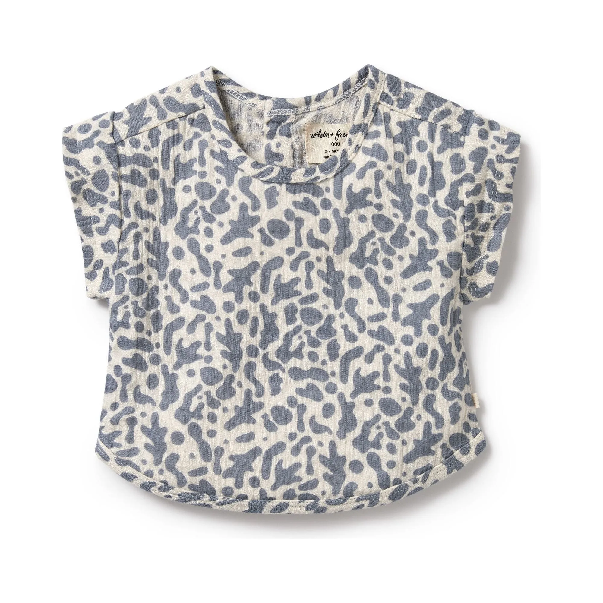 Blue Coral Organic Crinkle Tee