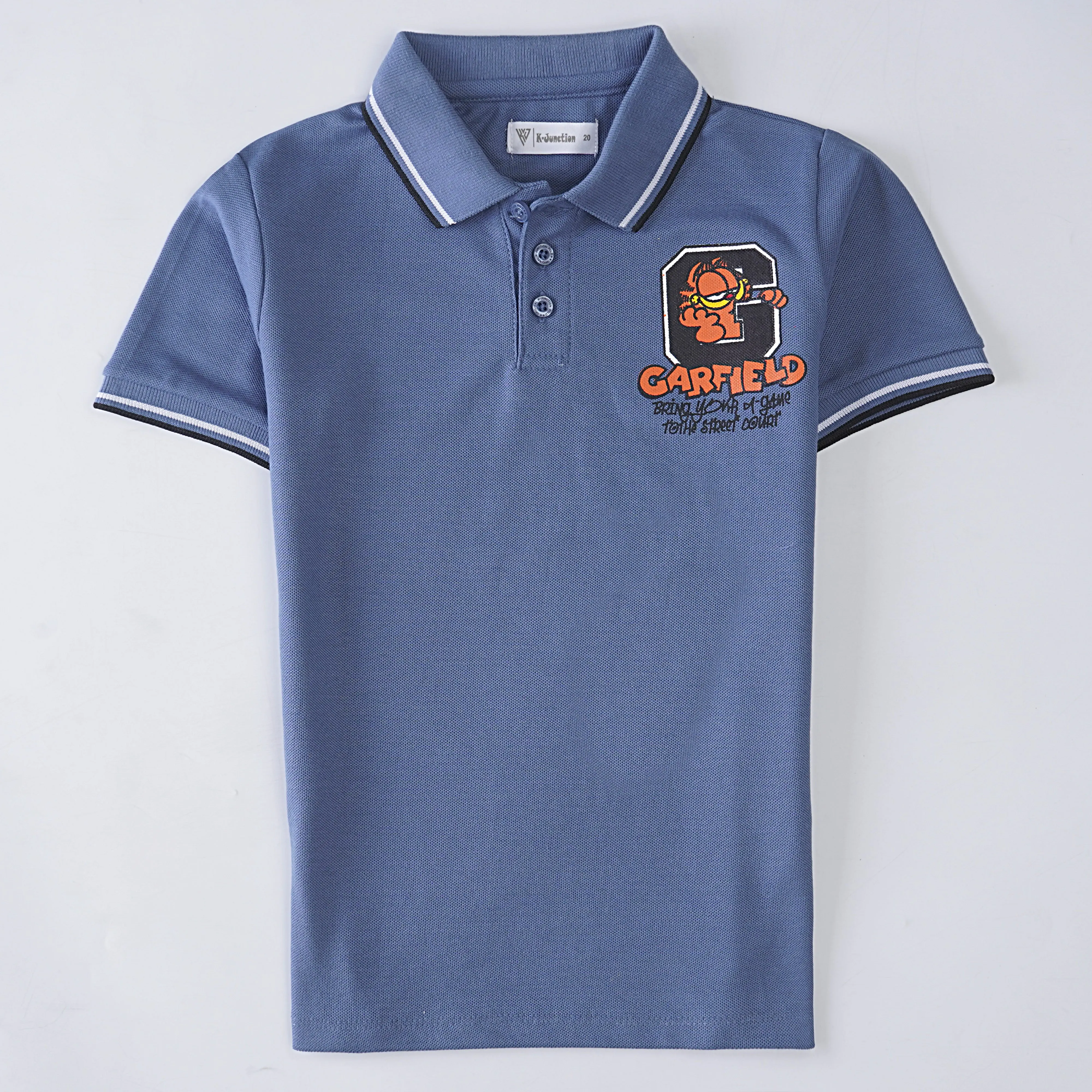 Boys Half Sleeves Polo T-Shirt (Garfield)