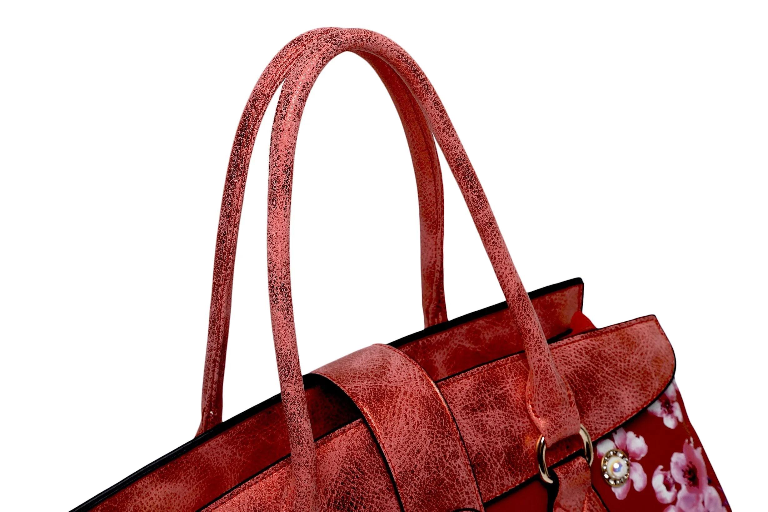 Brangio Luxe Hummingbird Floral Satchel/Wallet Set