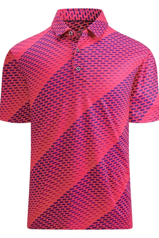 Bryer Printed Polo - Rose