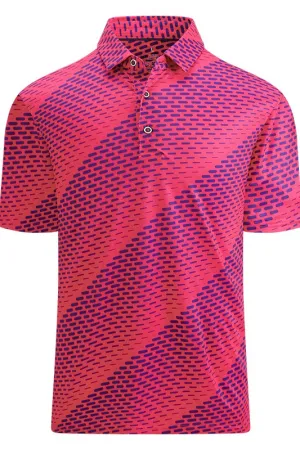Bryer Printed Polo - Rose