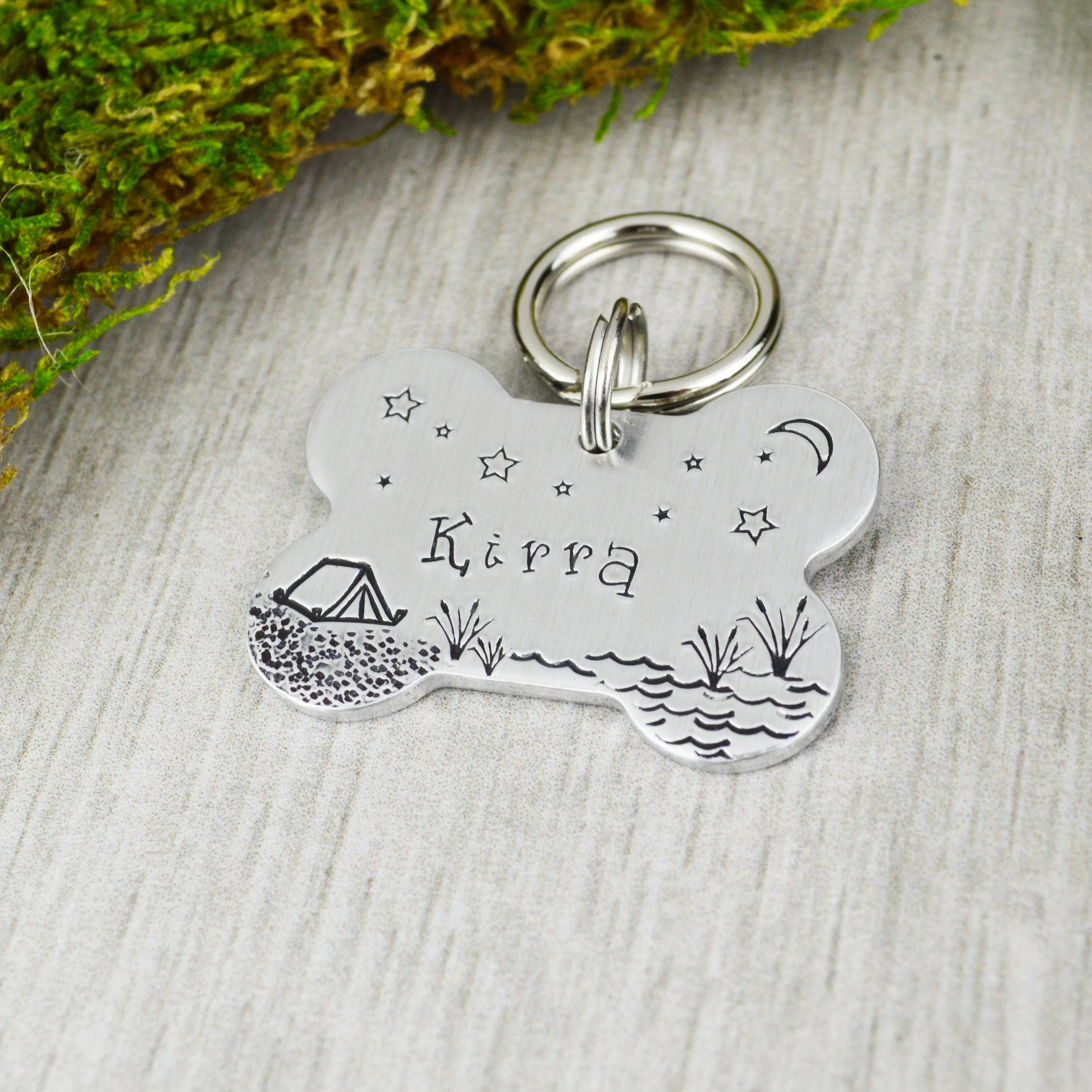 Camping by the Lake Pet ID Tag
