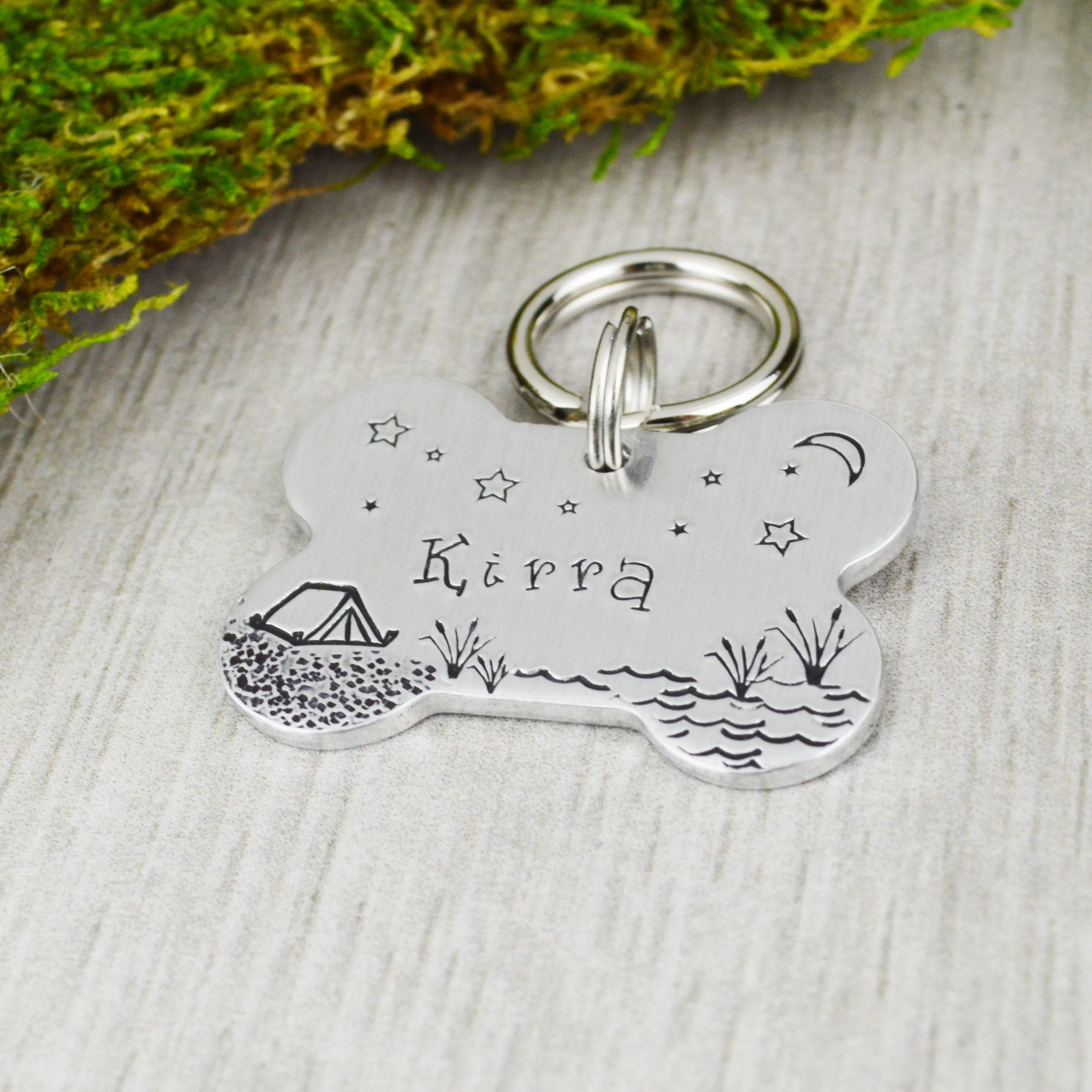Camping by the Lake Pet ID Tag