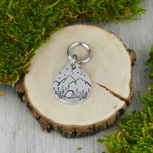 Camping by the Peaks Mini Pet ID Tag