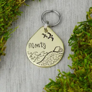 Camping By The Shore Pet ID Tag