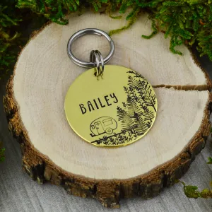 Camping in the Forest Pet ID Tag