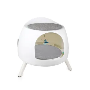 Cat Hideaway Play House - Pet Kitten Scratcher Grooming Catnip   Hiding Station