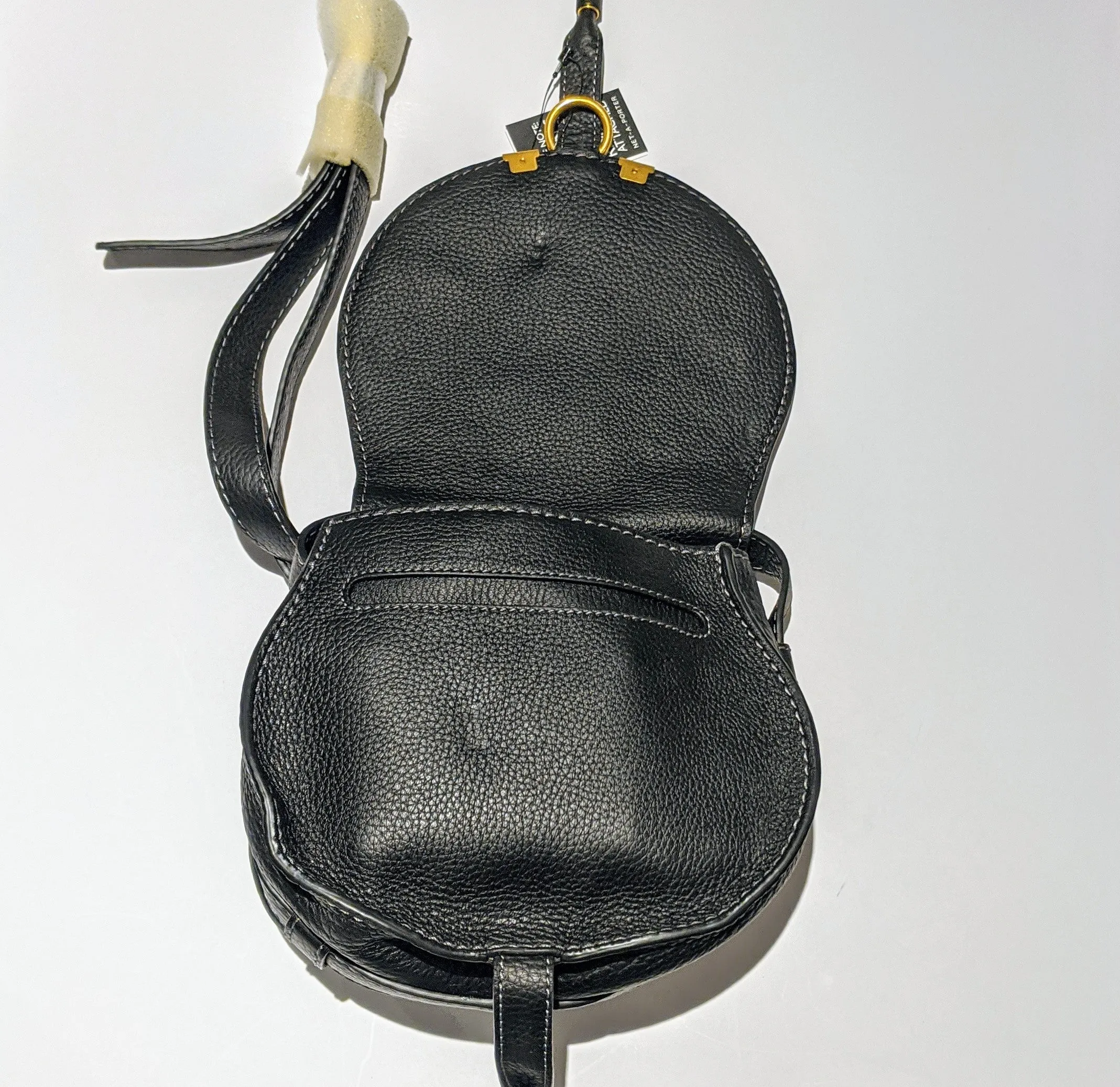 Chloé Marcie Small Black Leather Crossbody Bag new purse