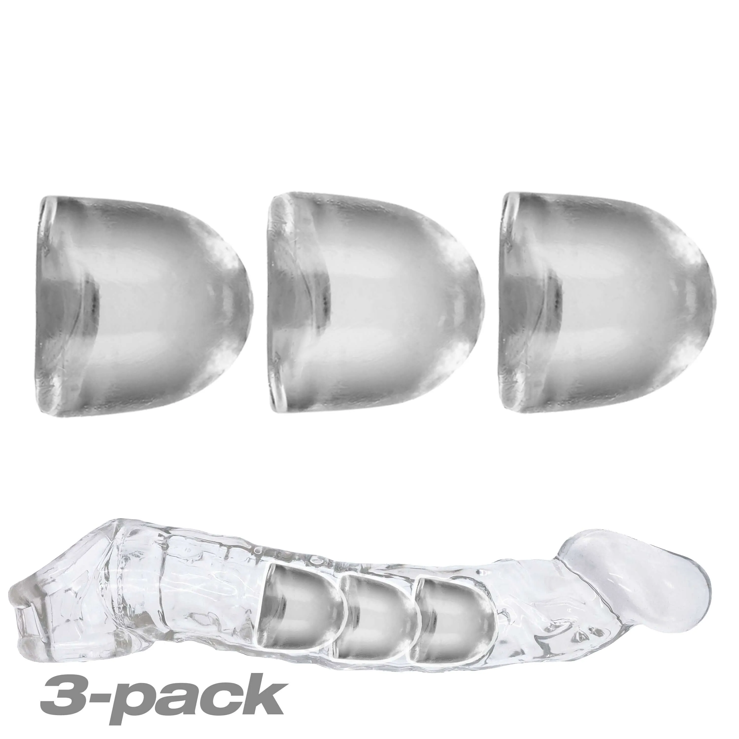 Cocksheath Adjustfit 3 Pack Bullet Inserts by OXBALLS: Custom Fit for Maximum Pleasure