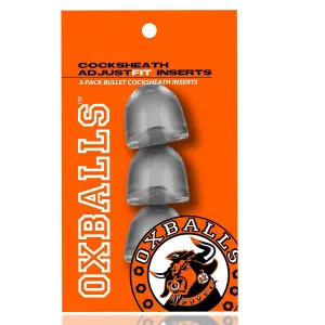 Cocksheath Adjustfit 3 Pack Bullet Inserts by OXBALLS: Custom Fit for Maximum Pleasure