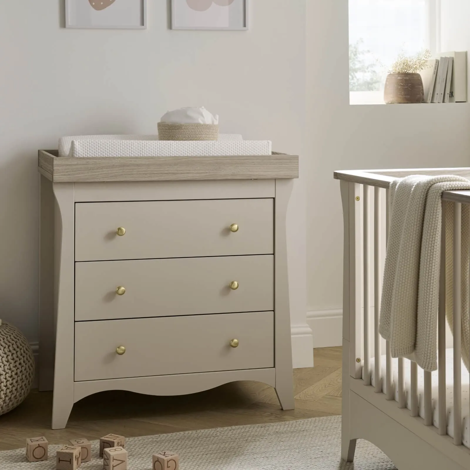 CuddleCo Clara 3Pc Furniture Set - Cashmere
