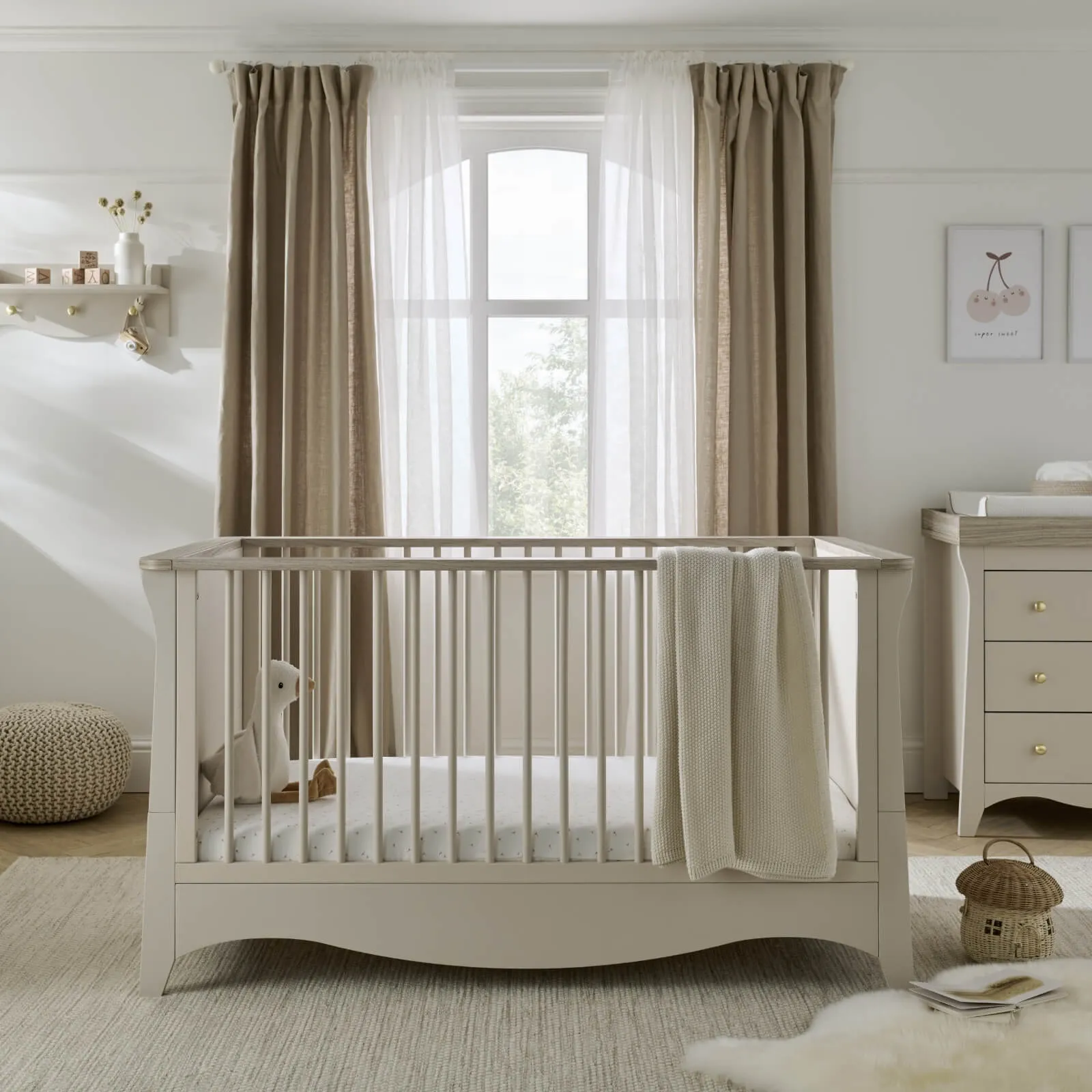 CuddleCo Clara 3Pc Furniture Set - Cashmere