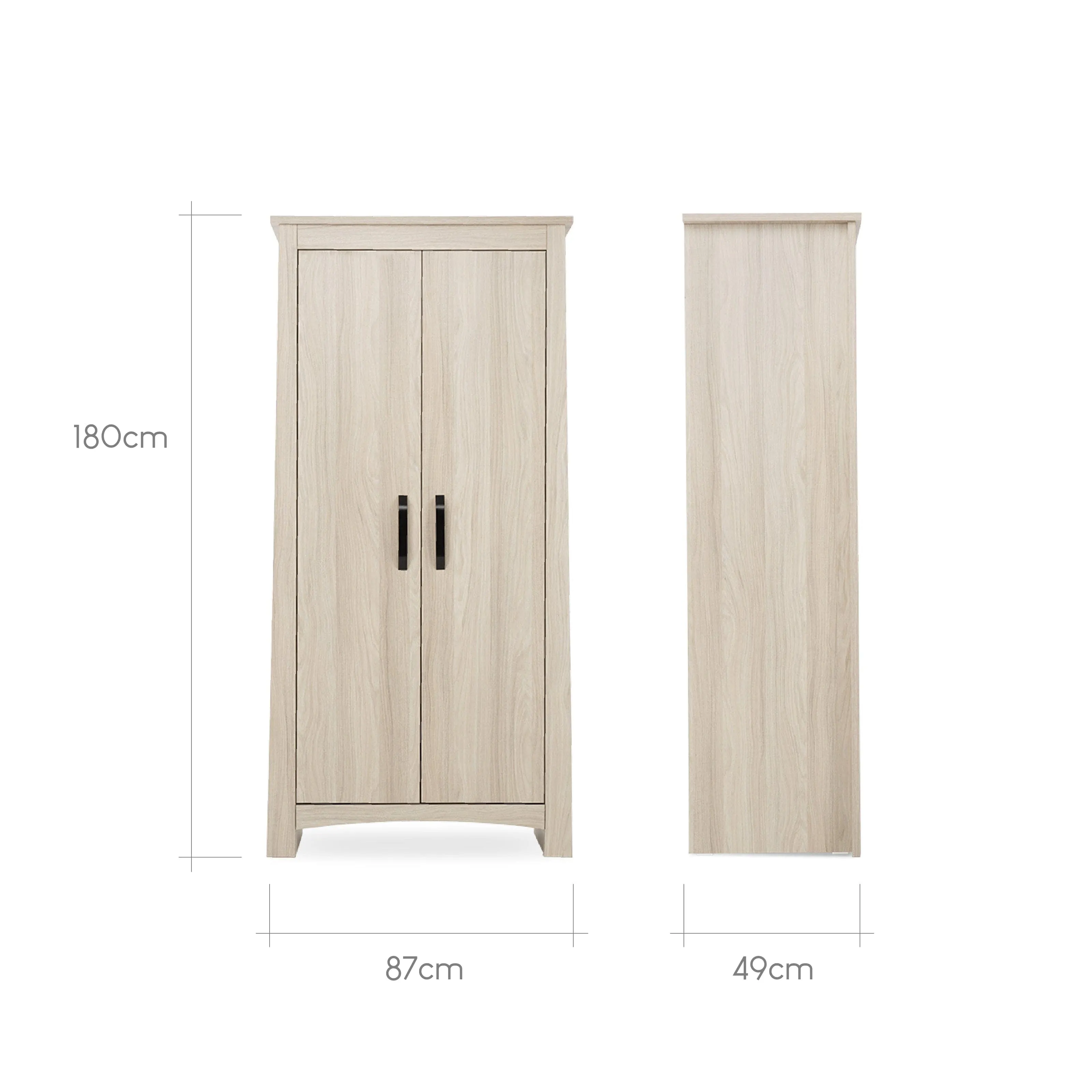 CuddleCo Isla 3 Piece Nursery Furniture Set - Ash