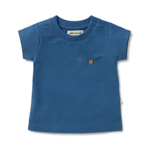 Dark Blue Organic Pocket Tee