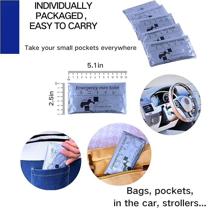 Disposable Urinal Bags, 10/20-Pack, 700ML, Portable Camping Pee Bags for Travel, Traffic Jams, Leak-Proof Bags for Men, Women, Kids