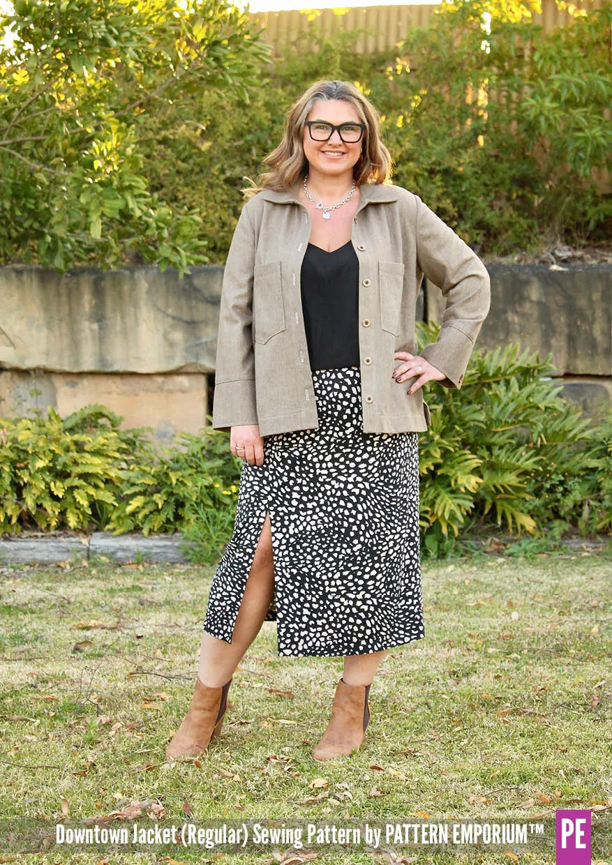 Downtown Jacket | Regular & Roomy Sewing Pattern