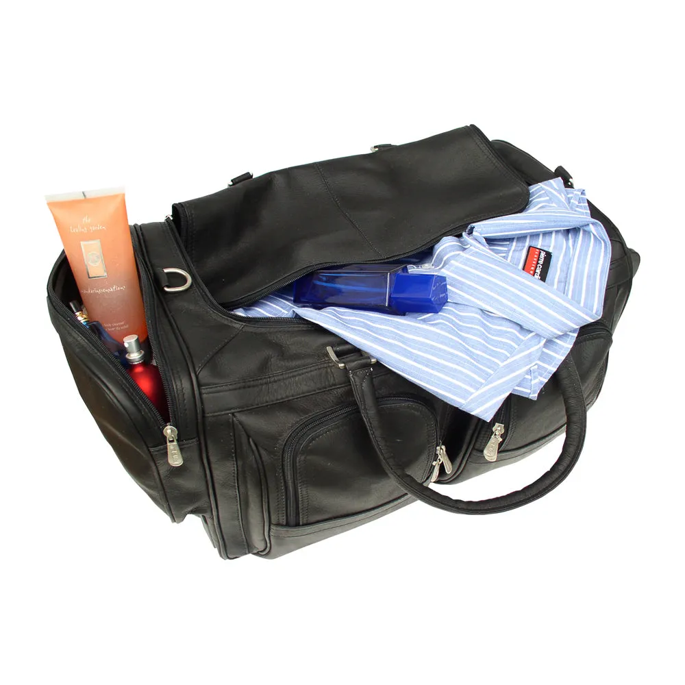 DUFFEL WITH POCKETS ON WHEELS
