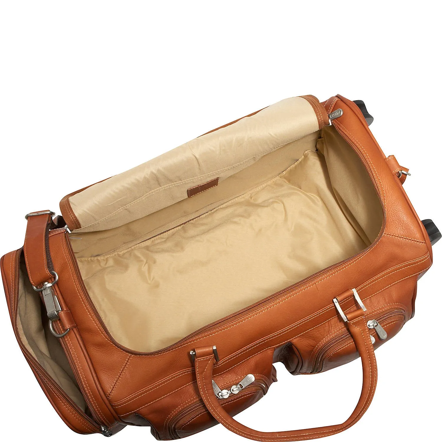DUFFEL WITH POCKETS ON WHEELS