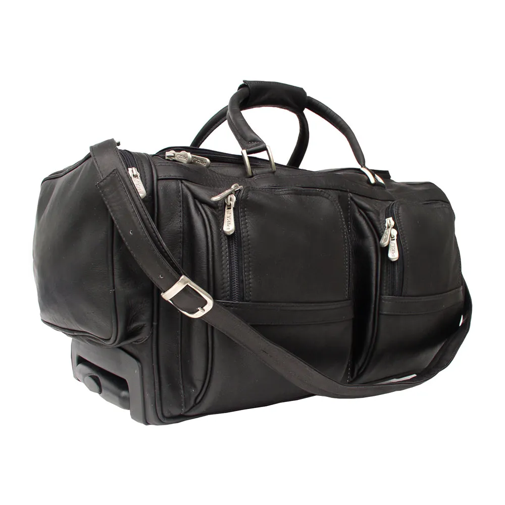 DUFFEL WITH POCKETS ON WHEELS