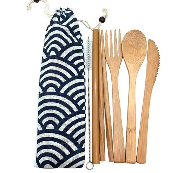 Eco Bamboo Cutlery Travel Set