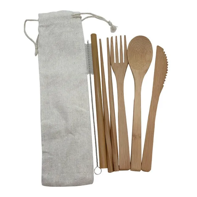 Eco Bamboo Cutlery Travel Set