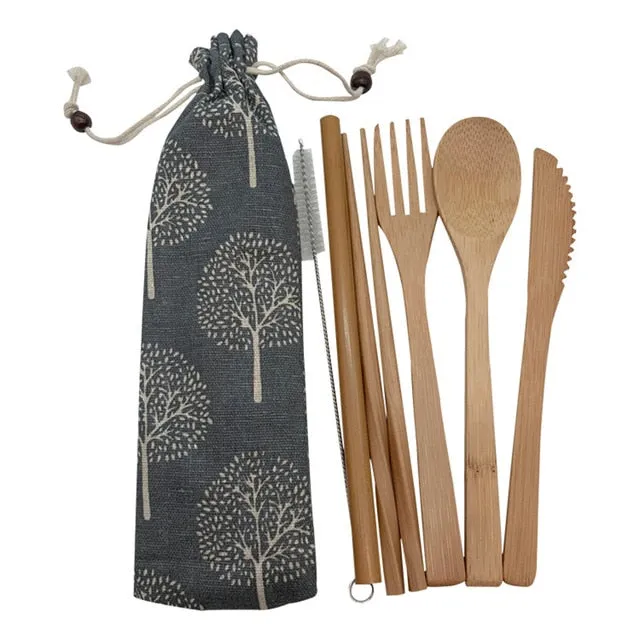 Eco Bamboo Cutlery Travel Set