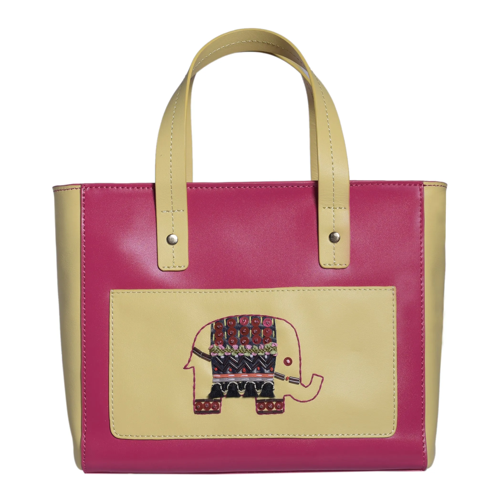 EKANTA Leather Square Tote
