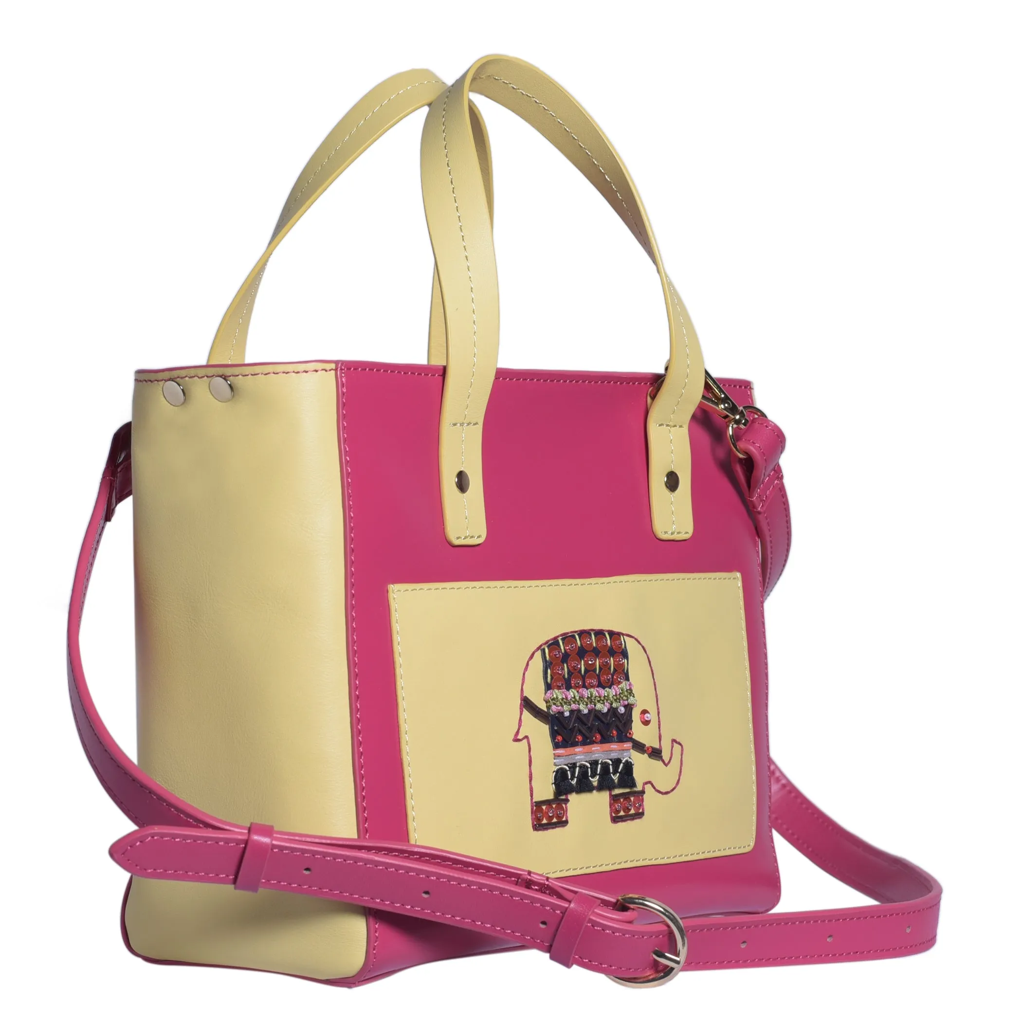 EKANTA Leather Square Tote