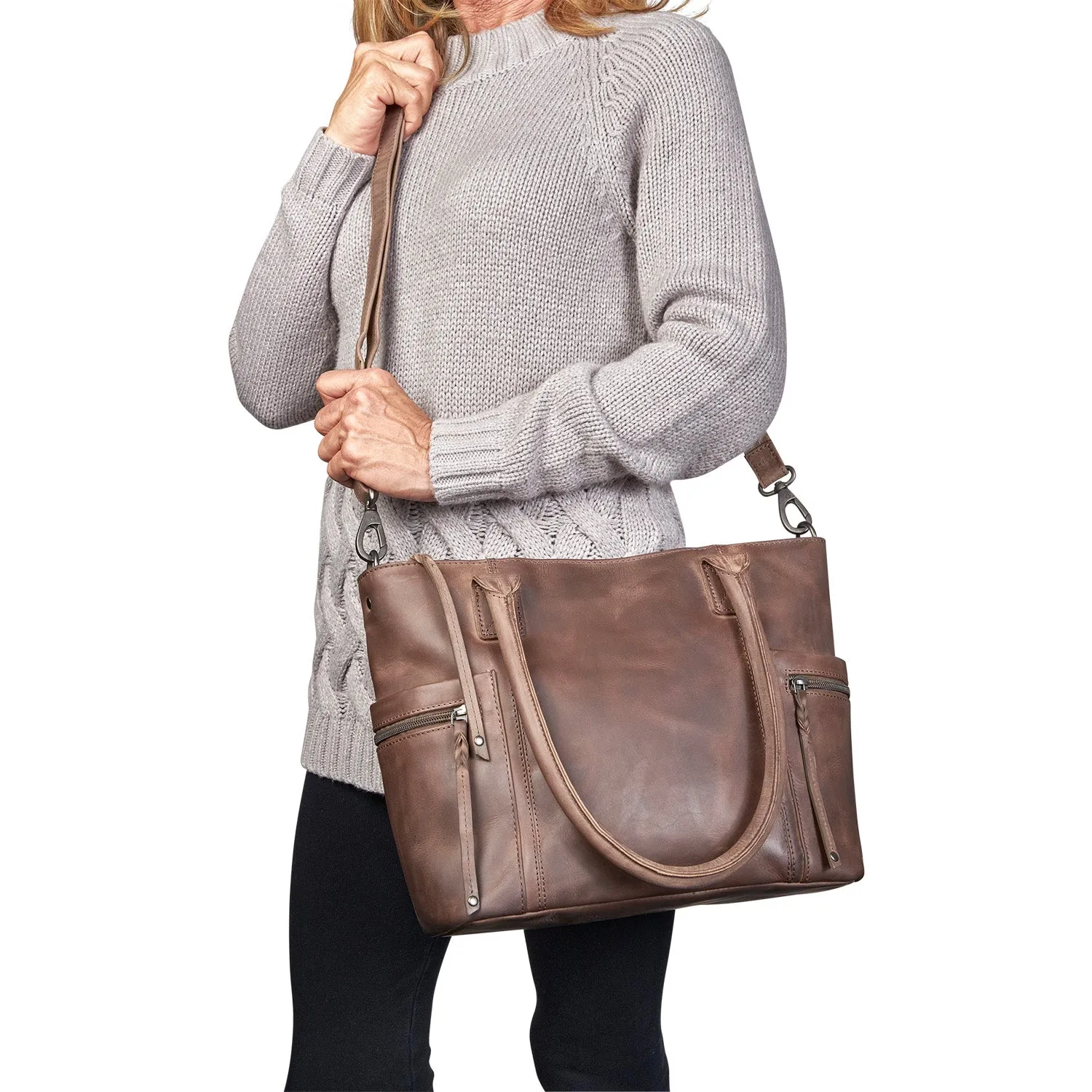 Emerson | Concealed Carry Leather Tote, Crossbody or Shoulder Bag