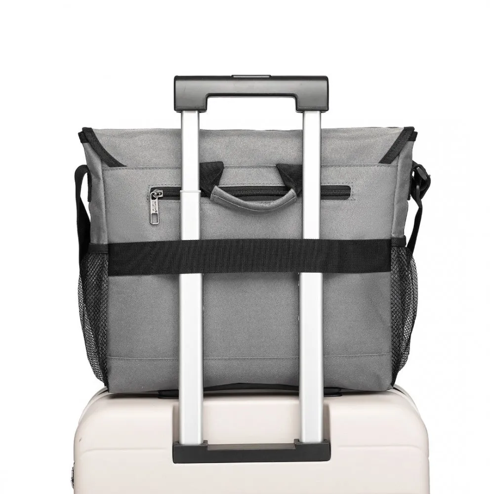 Eq2260 - Kono High Security Messenger Bag Satchel Shoulder Bag - Grey
