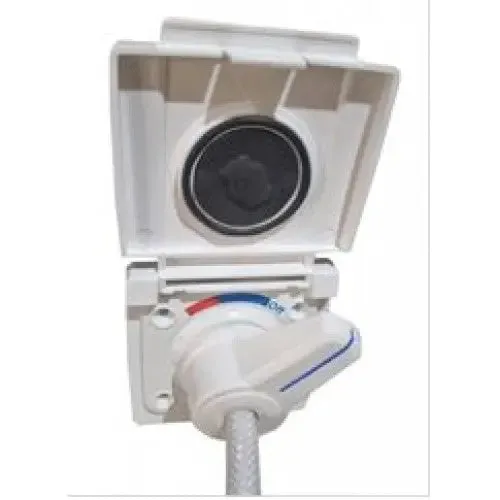 Ezy RV Exterior Shower Outlet White