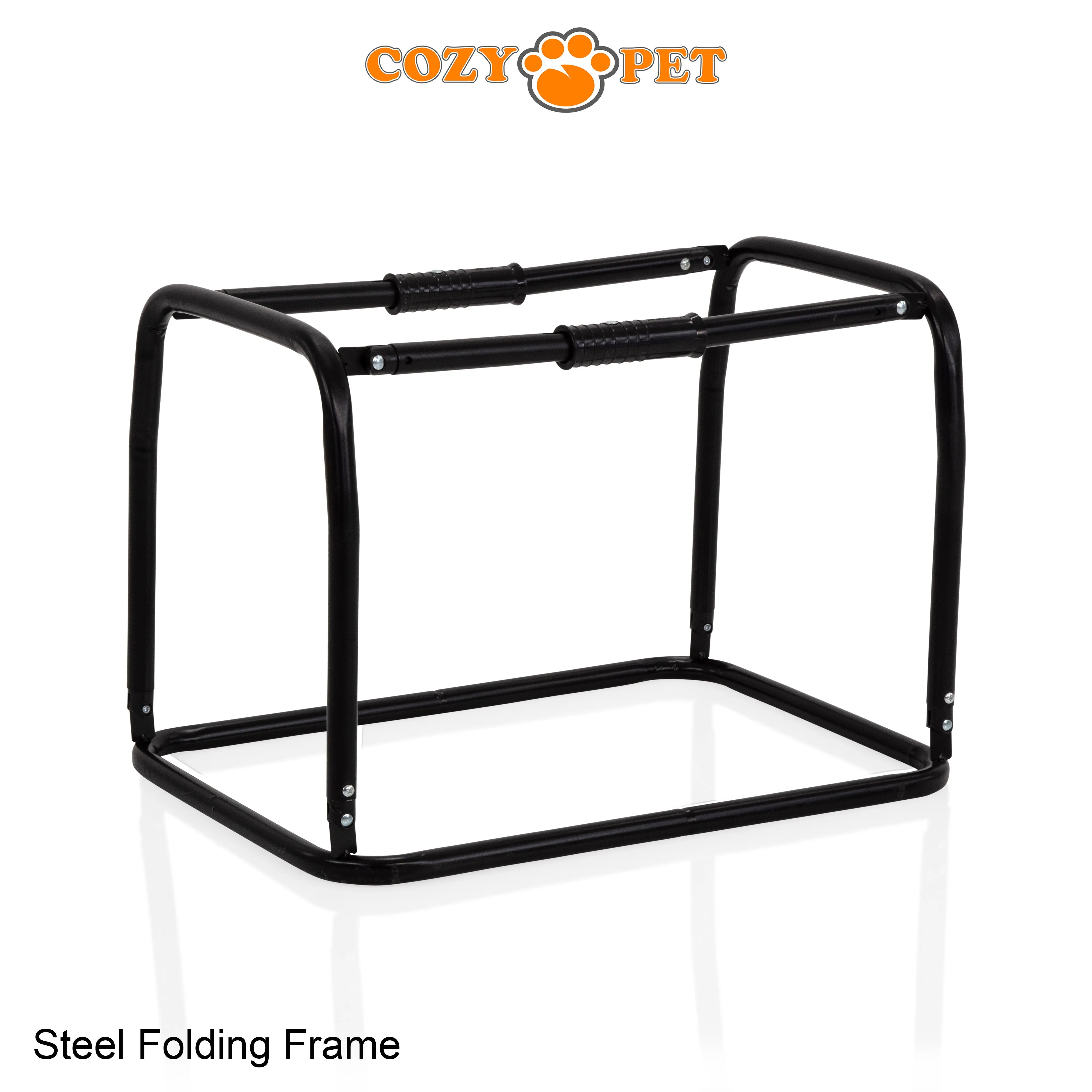 Fabric Dog Crate 82cm Black by Cozy Pet Puppy Carrier Cat Travel Cage Rabbit Model: FDC-L-BLK