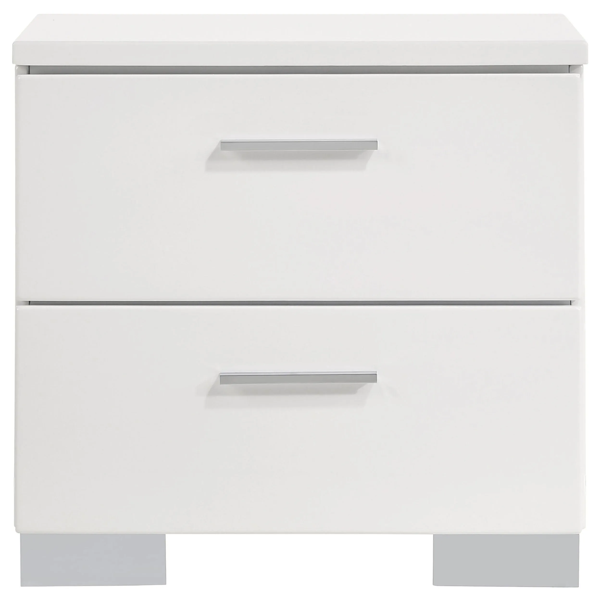 Felicity 5-piece Eastern King Bedroom Set White High Gloss