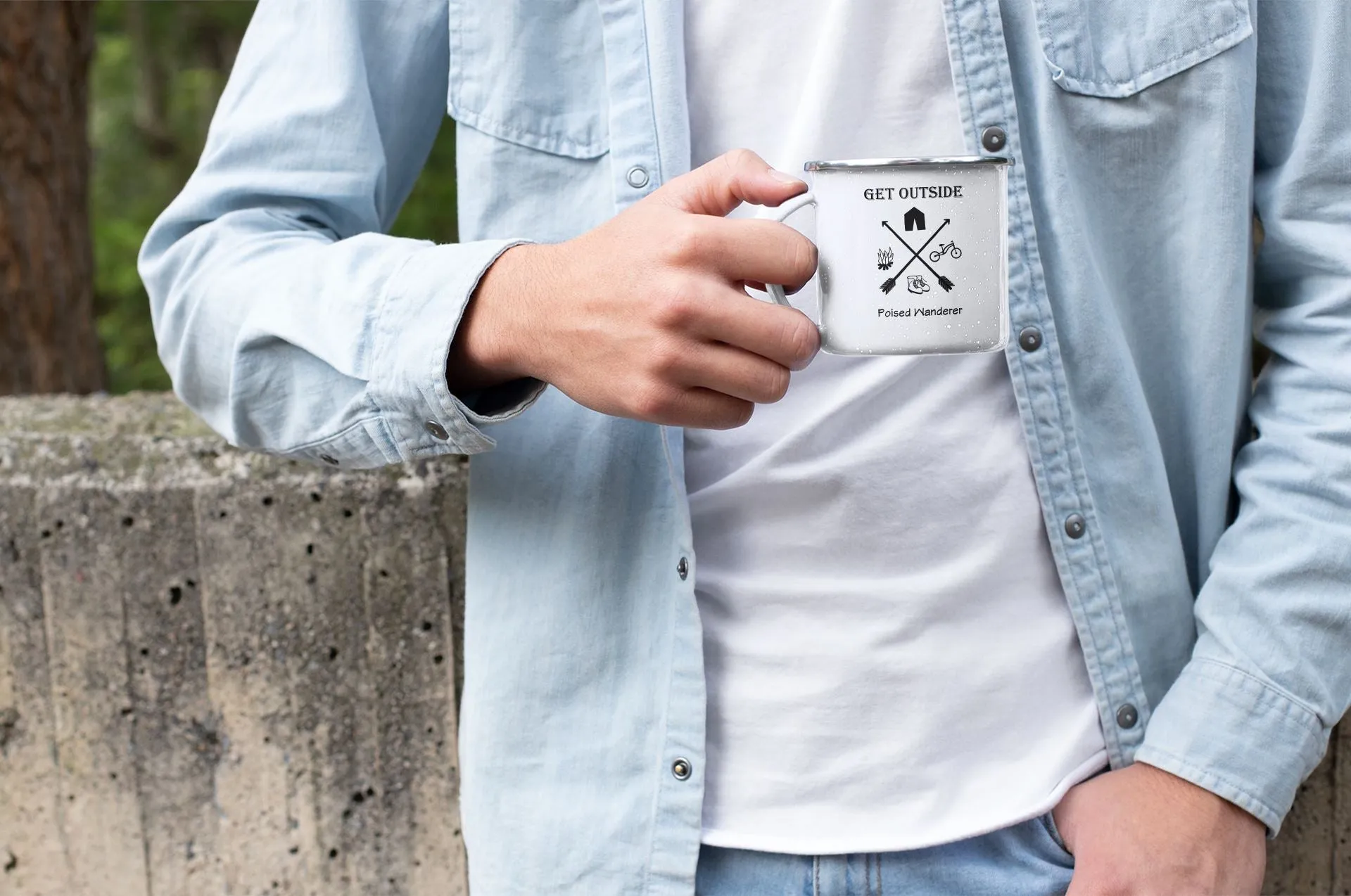 Get Outside Enamel Mug