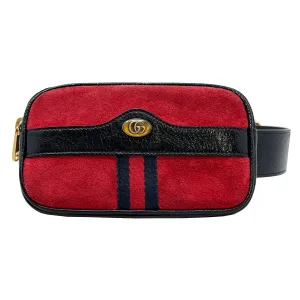 Gucci Ophidia Red Suede Belt Bag Size 75/30