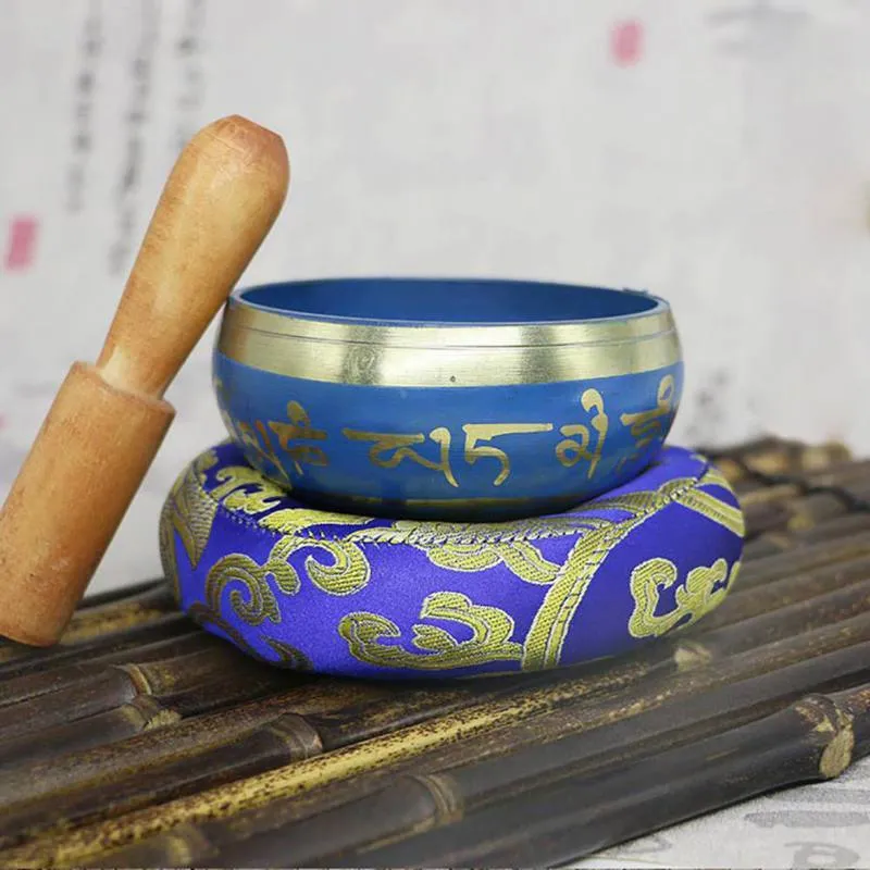 Handmade Nepalese Tibetan Buddha Singing Bowl Set with Mallet for Meditation Chakra Healing Prayer Yoga