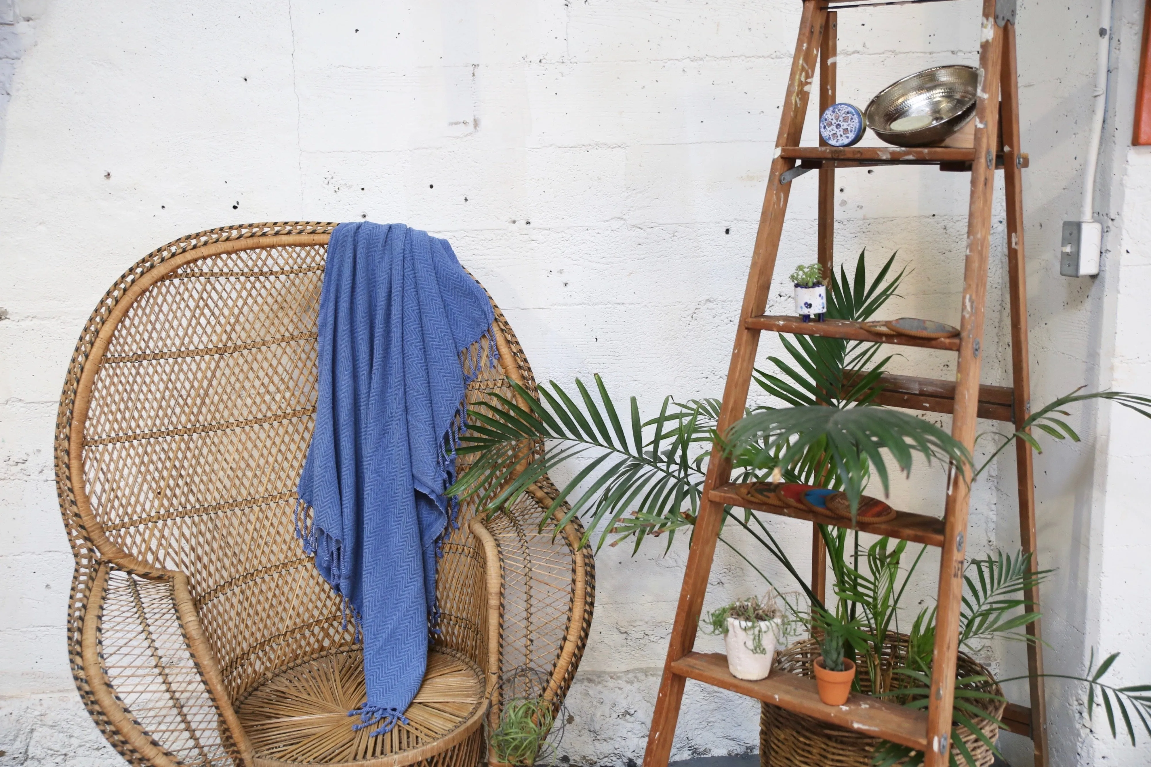 Handwoven Sabah Pestemal Towel in Blue (soft)